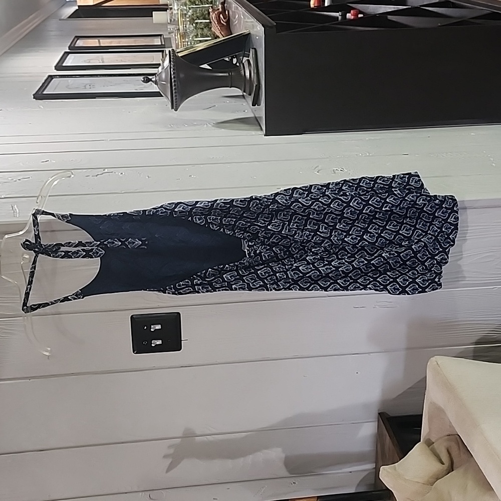 Women's Roxy Halter Backless Blue Dress Small - Picture 2 of 3